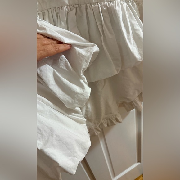 Anthropologie White high-low bubble hem midi skirt - Picture 2 of 6